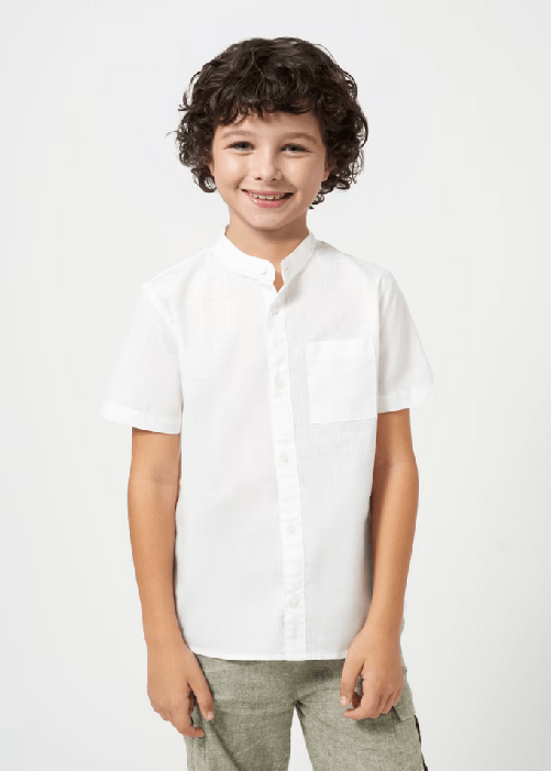 MAYORAL CAMICIA CAMICIE RAGAZZO MAYORAL 06118 6118 COTONE 78 BIANCO ORIGINALE PE 2024 Colore Bianco,Taglia 10 anni