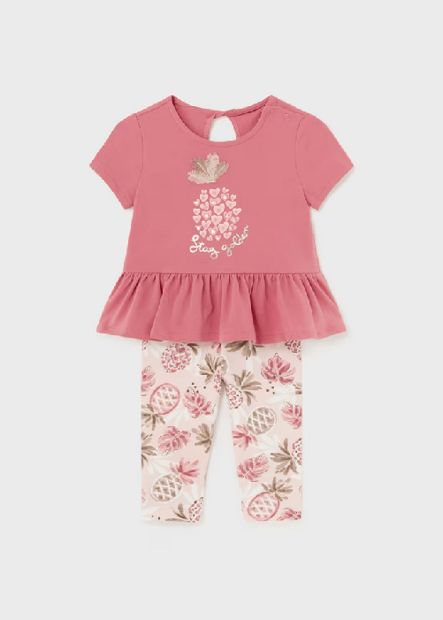 MAYORAL COMPLETO T SHIRT LEGGINGS NEONATA MAYORAL 1734 COTONE 45 ROSA ORIGINALE PE 2024 Colore Rosa,Taglia 18 mesi