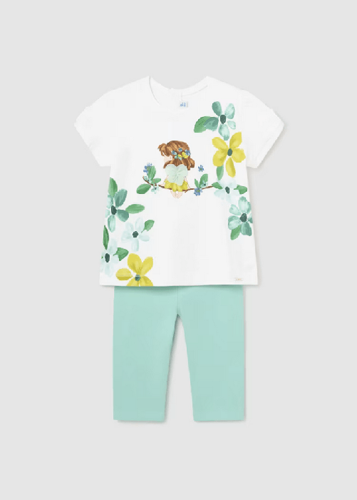 MAYORAL COMPLETO T SHIRT LEGGINGS NEONATA MAYORAL 1736 COTONE 52 VERDE ORIGINALE PE 2024 Colore Verde,Taglia 9 mesi