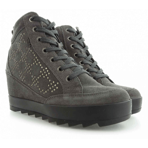 IGI&CO SCARPE SNEAKERS DONNA IGIECO IGI E CO 67854 PELLE NERO ZEPPA ORIGINALE AI Colore Grigio,Taglia 40