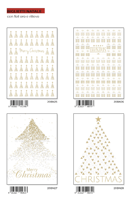 Marpimar 20ABN07 - BUON NATALE C/RILIEVO E FOIL (12PZ)