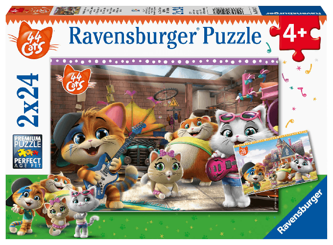 Senza marca Puzzle 2x24 - 44 Gatti - 05012 3