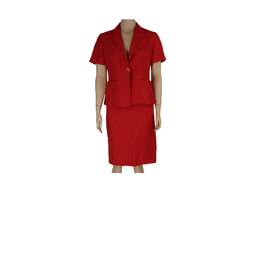 MARELLA TAILLEUR ABITO VESTITO CASUAL DONNA MARELLA SIR 30520812 07 ROSSO LINO PE Colore Rosso,Taglia IT 46
