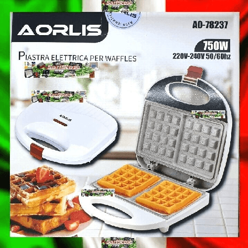 Mini Piastra Elettrica 750W - Griglia Antiaderente 20x12 cm per Toast Aorlis