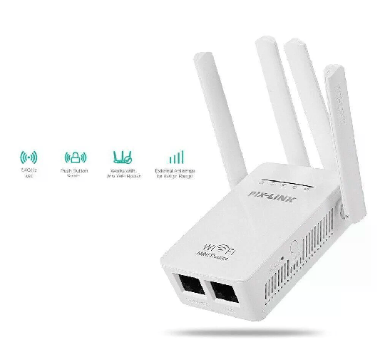 Leovi o Pix Amplificatore Ripetitore di Segnale Wifi 300M Router Wireless 1 LAN - 1 ETHERNET