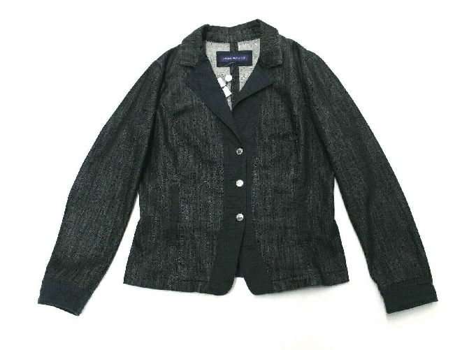 TRUSSARDI JEANS GIUBBINO GIUBBOTTO JEANS DONNA TRUSSARDI 567212 AUTHENTIC DENIM COTONE BLU PE Colore Blu,Taglia IT 48