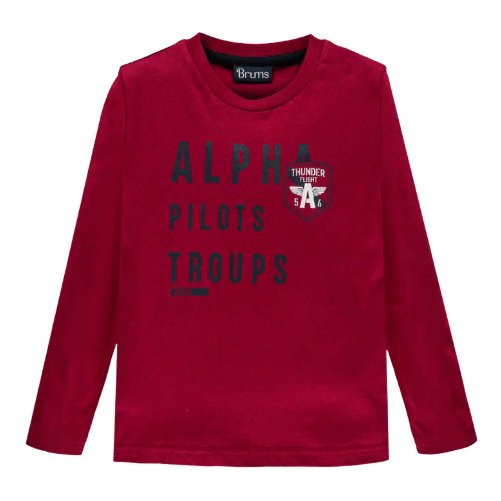 BRUMS MAGLIA T SHIRT MAGLIE BAMBINO BRUMS 203BFFL003 COTONE 941 ORIGINALE AI NEW Colore Rosso,Taglia 4 anni