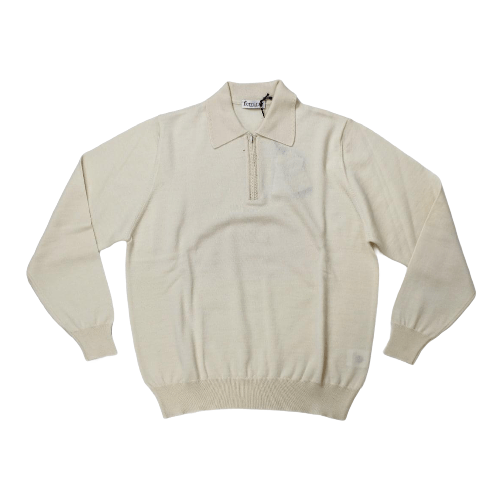 MAGLIA POLO CASUAL UOMO FERRANTE ZIP E22612 001 BEIGE MANICHE LUNGHE ESTIVA AI IT 48 Beige