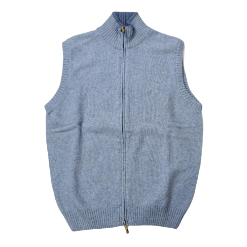 INGRAM GILET SMANICATO MAGLIA MAGLIONE CASUAL UOMO INGRAM NG017 00195 03 CELESTE AI Colore Blu,Taglia IT 46