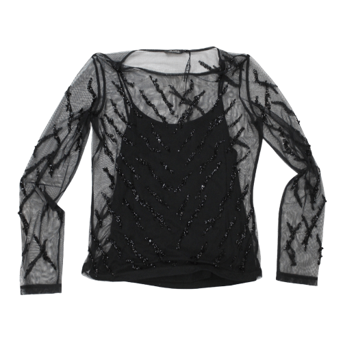 DIANA GALLESI CAMICIA ELEGANTE DONNA DIANA GALLESI 2511R09305 CQ VENICE 33 NERO CERIMONIA PE Colore Nero,Taglia IT 42