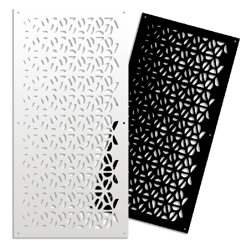 COFFEE - Pannello in PVC traforato - Parasole bianco / 48x48 cm