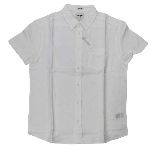 WRANGLER MAGLIA CAMICIA CAMICIE UOMO WRANGLER W5J1LO989 LINO BIANCO ORIGINALE PE Colore Bianco,Taglia XL