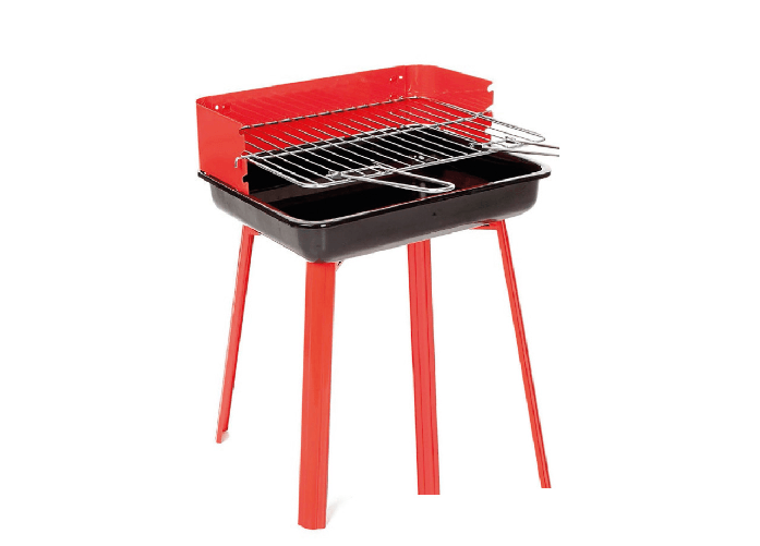 BIANCHERIAWEB Barbeque Esterno A Carbonella Griglia Estate Campeggio In Acciaio Mod Nebraska
