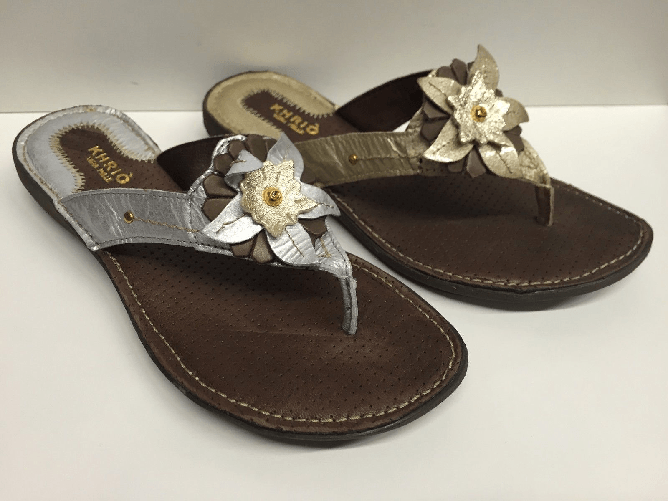 KHRIO SCARPE SANDALI CIABATTE DONNA KHRIO' ORIGINALI 18420 PELLE SHOES WOMAN INFRADITO Colore SILVER (ARGENTO),Taglia 39