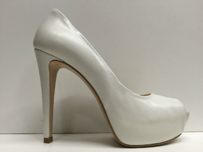 BOTTEGA LOTTI SCARPE DECOLTE' DONNA BOTTEGA LOTTI ORIGINAL 7175 PELLE TACCO GHIACCIO SHOES NEW Colore GHIACCIO,Taglia 40