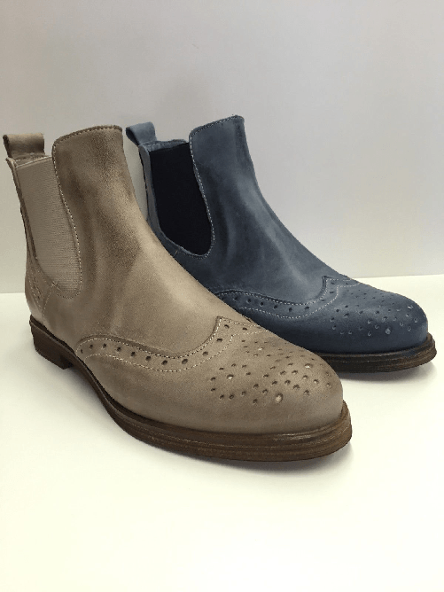 NIU-LU SCARPE STIVALETTI DONNA NIU-LU' ORIGINALI M140 ARTIGIANALI PELLE SHOES LEATHER Colore Blu,Taglia 40