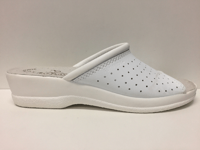 FLYFLOT SCARPE CIABATTE DONNA FLYFLOT ORIGINALI 24314 PELLE SHOES SLIPPERS PANTOFOLE NEW Colore 460 BIANCO,Taglia 35