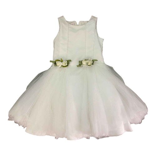 LES GAMINS ABITO VESTITO CERIMONIA BAMBINA LES GAMINS CF805532B BIANCO ORIGINALE PE Colore Bianco,Taglia 6 anni