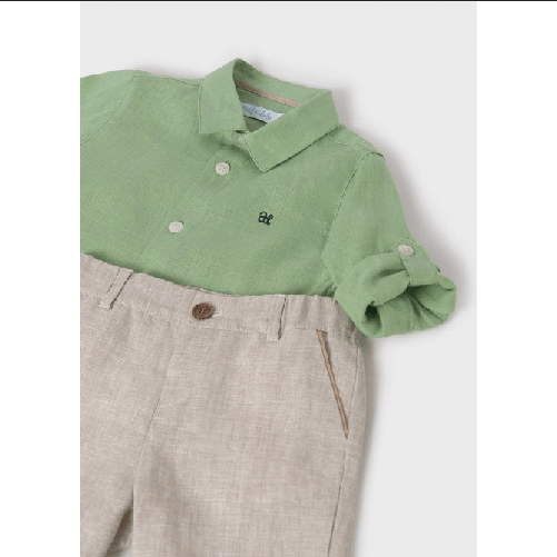 ABEL & LULA by MAYORAL COMPLETO CAMICIA BERMUDA BAMBINO 15253 ABEL E LULA MAYORAL VERDE ORIGINAL PE2024 Colore Verde,Taglia 5 anni