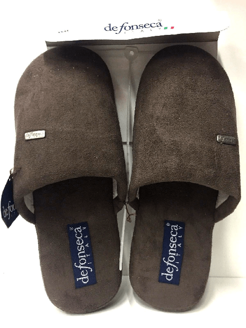 DEFONSECA CIABATTE CIABATTA PANTOFOLE SANDALO UOMO DE FONSECA ORIGINALE BASICUI A/I NEW Colore CAFFE',Taglia 41/42