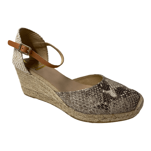 KANNA SCARPE SANDALO SANDALI ESPADRILLAS DONNA KANNA 20KV9211 PELLE BEIGE ORIGINALE PE Colore Beige,Taglia 40