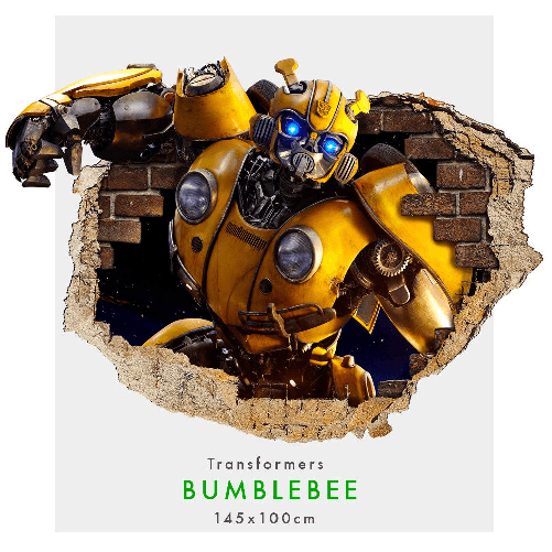 Bumblebee - Adesivi murali parete 3D wall sticker cameretta bimbi 150x100 cm