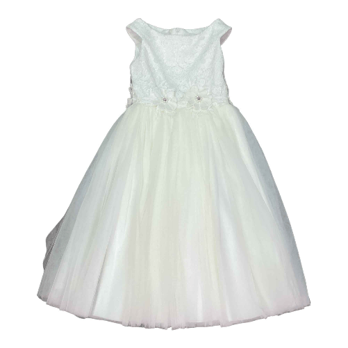 LES GAMINS ABITO VESTITO CERIMONIA RAGAZZA LES GAMINS LG815626B BIANCO ORIGINALE PE Colore Bianco,Taglia 5 anni