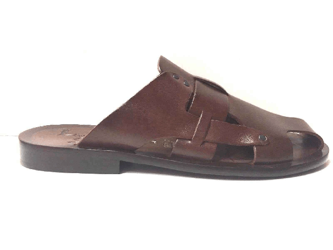 LUCA SANDALI SCARPE CIABATTE SANDALO UOMO LUCA SANDALI 471P ARTIGIANALI PELLE ORIGINALE PE Colore Marrone,Taglia 41
