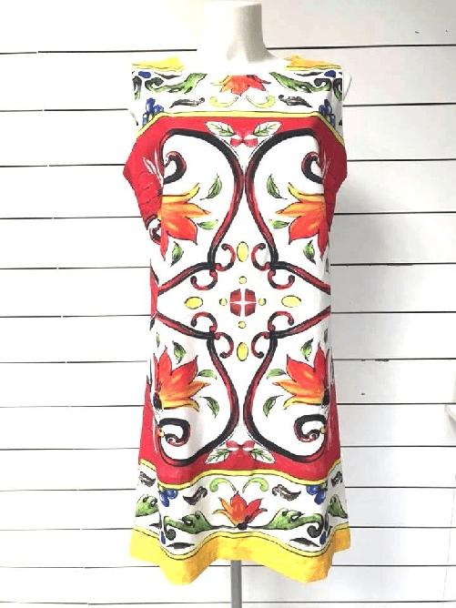 SENZA MARCHIO ABITO VESTITO VESTITI CASUAL DONNA MULTICOLORE NUOVO Colore Multicolore,Taglia 46