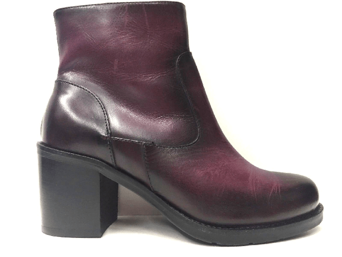 DONNA PIU' SCARPE TRONCHETTO STIVALETTO DONNA DONNA PIU' ORIGINALE D10060NAD6 PELLE A/I NEW Colore AI02 – TEQUILA BORDO',Taglia 35