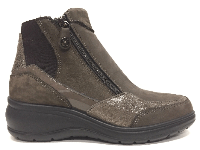 ENVAL SOFT SCARPE STIVALI BASSI DONNA ENVAL SOFT ORIGINALI 69832 PELLE NABUK SHOES LEATHER Colore OLIVE TESTA DI MORO,Taglia 41