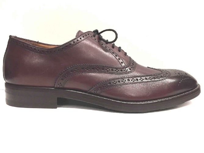 ANTONIO MAURIZI SCARPE CASUAL UOMO ANTONIO MAURIZI ORIGINALE 6265 INGLESE SHOES AI PELLE NEW Colore Rosso,Taglia 42