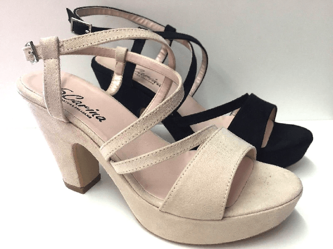 6CARINA SCARPE SANDALO SANDALI ZEPPA DONNA 6 CARINA ORIGINALE 114 ECO PELLE P/E NUOVO Colore Nero,Taglia 38