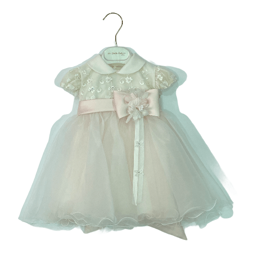 LES PETITS ENFANTS ABITO VESTITO BATTESIMO BIMBA LES PETITS ENFANTS REBECCA A32 ROSA ORIGINALE Colore Rosa,Taglia 12 / 18 mesi