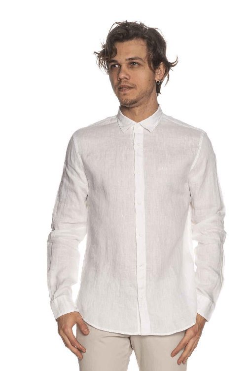 AX ARMANI EXCHANGE CAMICIA CAMICIE UOMO AX ARMANI EXCHANGE 3KZC50 ZNCFZ LINO 1100 ORIGINALE PE Colore Bianco,Taglia XS