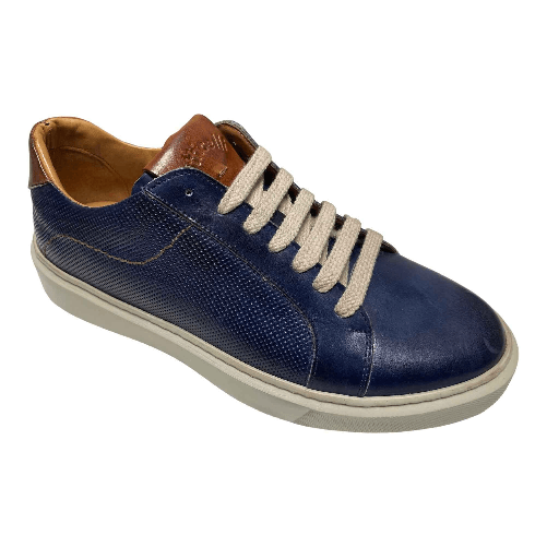 SCARPE SNEAKERS CASUAL UOMO BOTTICELLI SKU331 PELLE BLU ORIGINALE PE 42 Blu