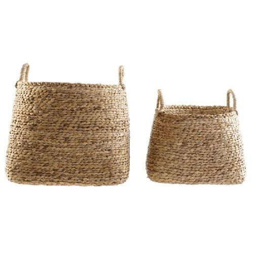 DKD Home Decor Set di Cestini DKD Home Decor 44 x 44 x 45 cm Naturale Marrone Boho