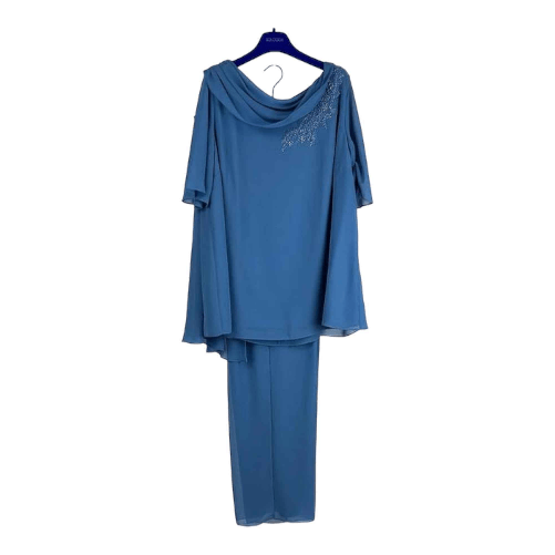 SOLO GIOIE COMPLETO ABITO CERIMONIA DONNA SOLO GIOIE YS3810 TU5655 BLU ORIGINALE PE 2024 Colore Blu,Taglia IT 51