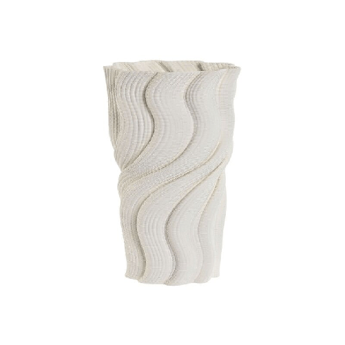 Home ESPRIT Vaso Home ESPRIT Bianco Gres Moderno 16 x 16 x 26 cm