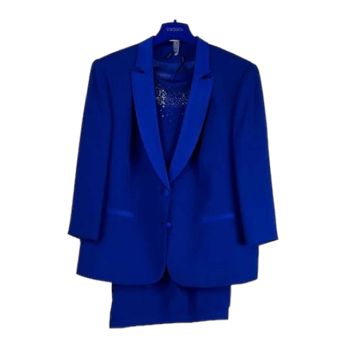 SOLO GIOIE COMPLETO ABITO CERIMONIA DONNA SOLO GIOIE YS425P TU2466 BLU ORIGINALE PE 2024 Colore Blu,Taglia IT 49