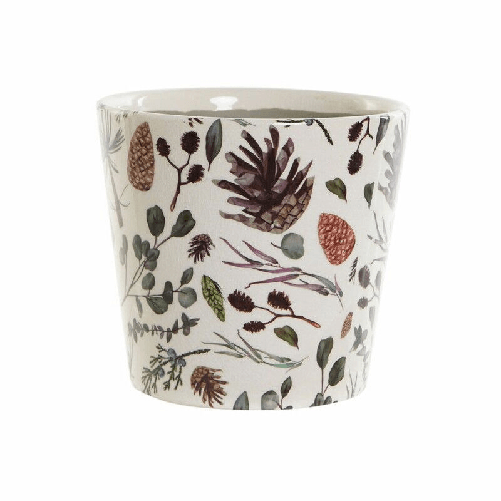 DKD Home Decor Vaso DKD Home Decor Ananas Bianco Verde servizio di piatti (14 x 14 x 14 cm)
