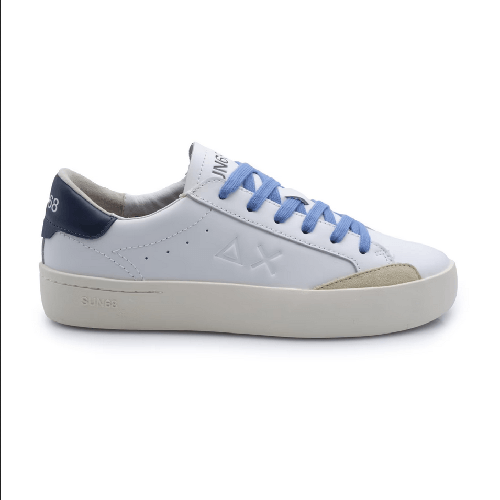 SUN68 SCARPE SNEAKERS UOMO SUN68 SUN 68 STREET Z34140 PELLE 0107 ORIGINALE PE 2024 Colore Bianco,Taglia 43