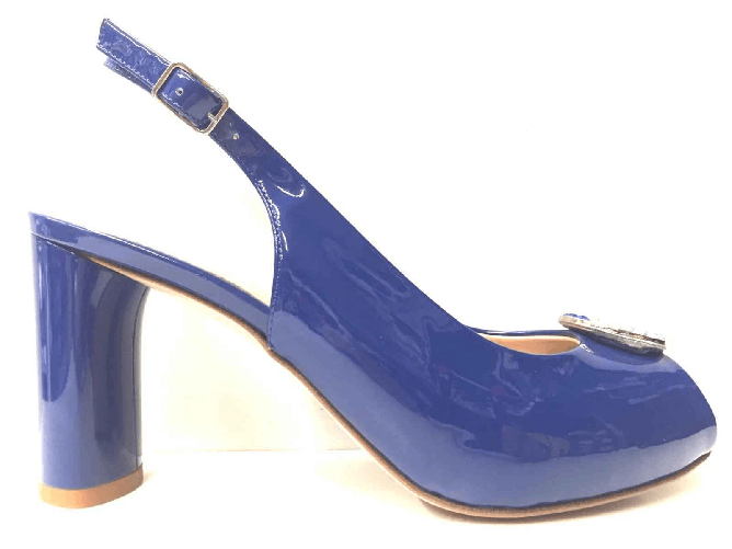 DONNA SERENA SCARPE DECOLTE SANDALO DONNA DONNA SERENA 9145 PELLE ORIGINALE PE NEW Colore Blu,Taglia 37