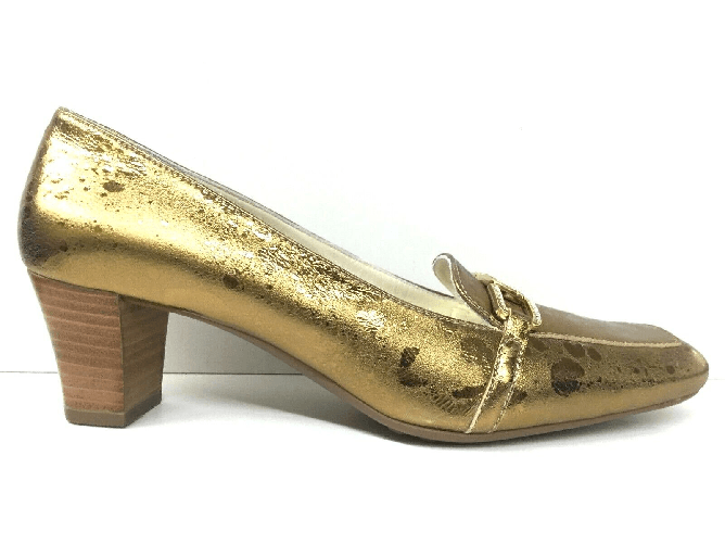D'ALESSANDRO SCARPE DECOLTE' SANDALO DONNA D'ALESSANDRO ORIGINALE 5071 PELLE TACCO AI NEW Colore Oro,Taglia 38