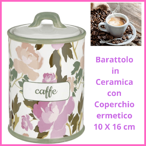Montemaggi Barattolo ceramica per caffè vintage contenitore porcellana attrezzi da cucina porta caffe utensili
