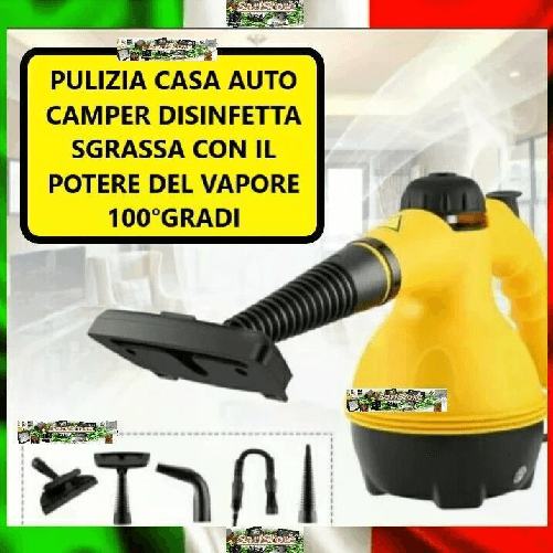 DF Pulitore a Vapore 8 in 1 Igienizza Disinfetta Pulisce Steam Cleaner - Accessori
