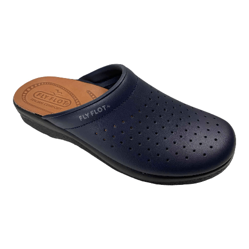 FLYFLOT SCARPE CIABATTE PANTOFOLE UOMO FLYFLOT AFFI 82 028 BU 2001 PELLE BLU ORIGINALE Colore Blu,Taglia 40