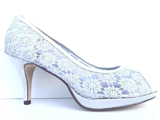 AVANCE SCARPE DECOLTE SANDALO DONNA AVANCE 005783 090 PIZZO ORIGINALE PE NEW Colore Argento,Taglia 39