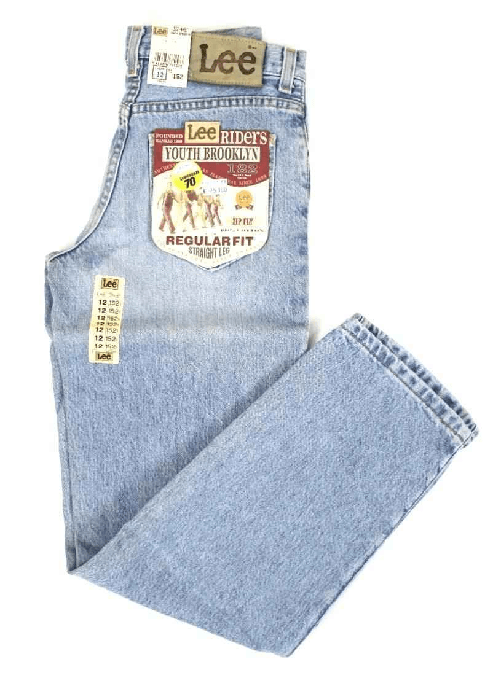 LEE PANTALONE PANTALONI JEANS BAMBINO LEE 182 4457 BROOKLYN 12 COTONE ORIGINALE NEW Colore Blu,Taglia 16 anni