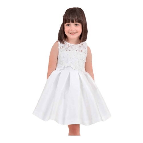 ABITO VESTITO CERIMONIA BAMBINA ABEL E LULA 5008 1 COTONE ORIGINALE PE 2020 NEW 4 anni Bianco